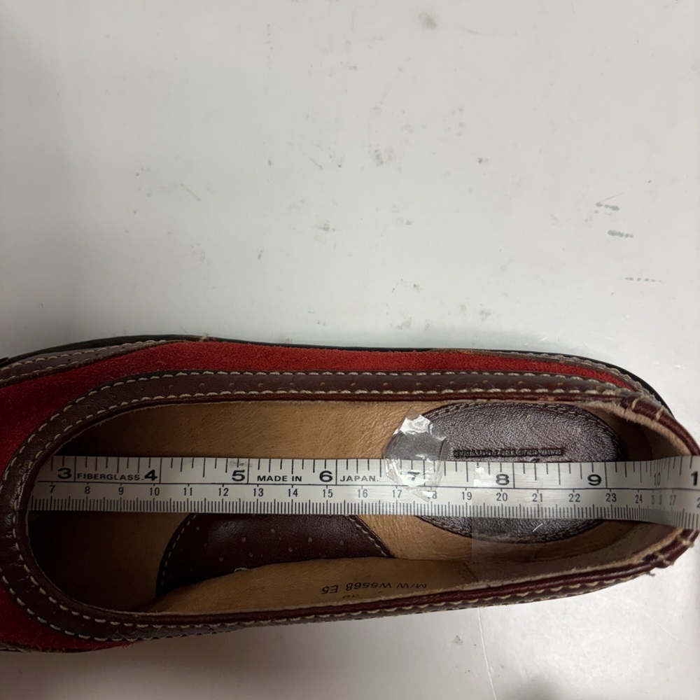 Born Women’s Shoes Brown/Red Suede Leather Flats Slip Ons Size 7 - Picture 11 of 11